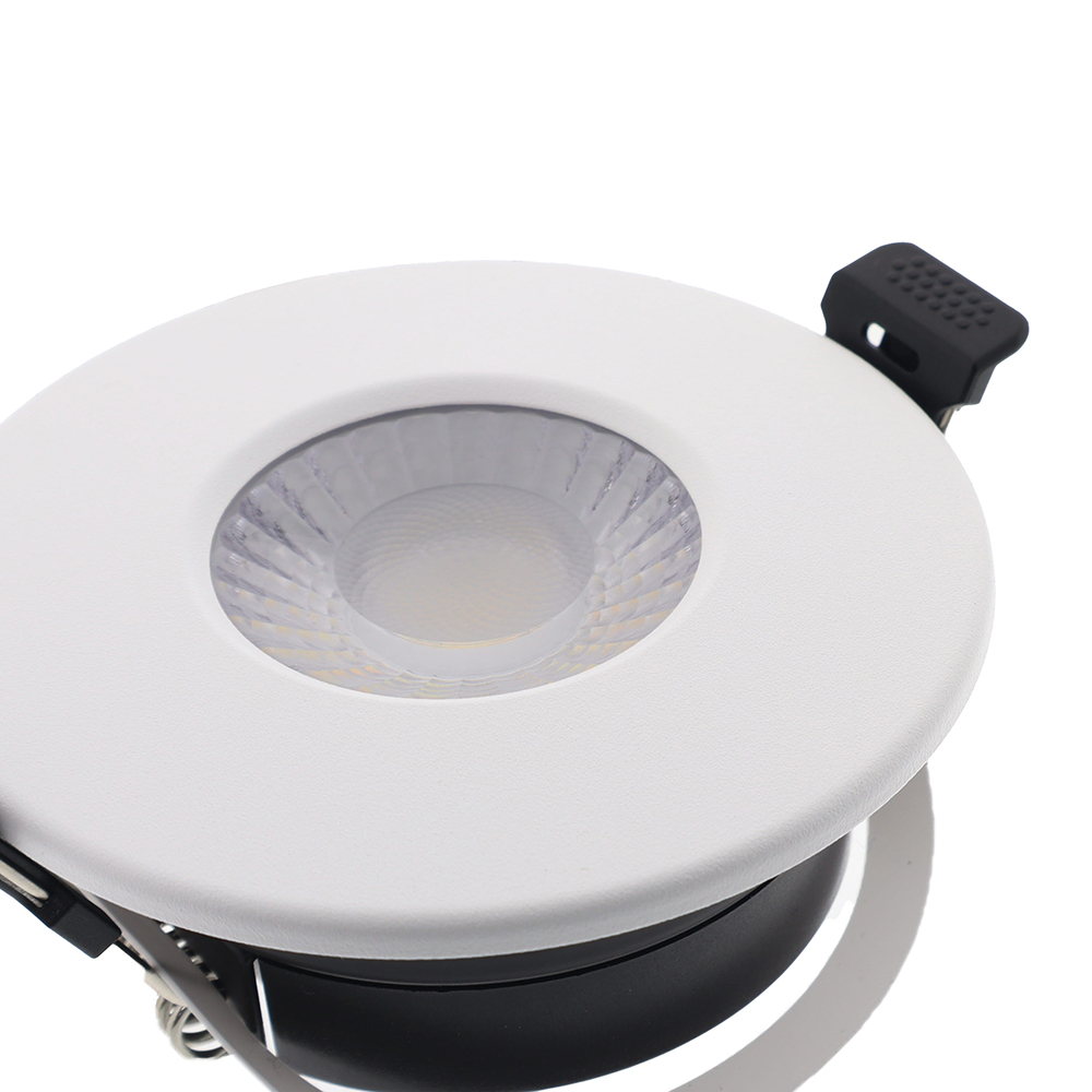 LED fire rated inbouwspot 5W en 7W rond WIT IP65 dimbaar - CCT switch - 2700K-3000K-4000K-5700K - wattage instelbaar - interne driver - brandvertragend